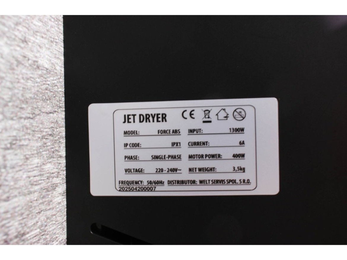 Vysoušeče rukou Jet Dryer FORCE